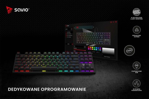 Klawiatura mechaniczna RGB Tempest X2 Outemu Red