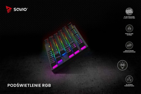 Klawiatura mechaniczna RGB Tempest X2 Outemu Red