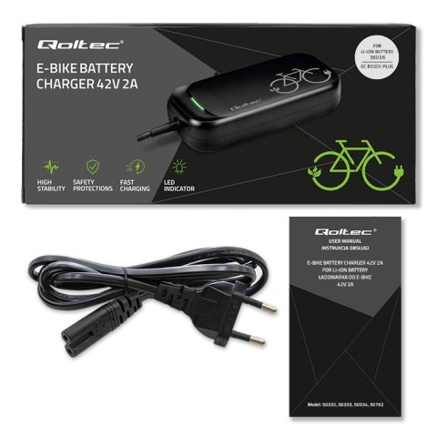 Ładowarka Pro do roweru Bosch 36V | 42V | 2A | Bosch plug | wodoodporna + kabel zasilający