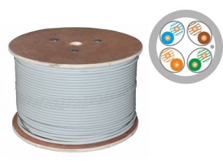 Alantec Kabel U/FTP kat.6A, sieciowy, LSOH, Dca 4x2x23 AWG, 10Gb/s, 700 MHz, szary, 500m (KIF6ALSOH500D)