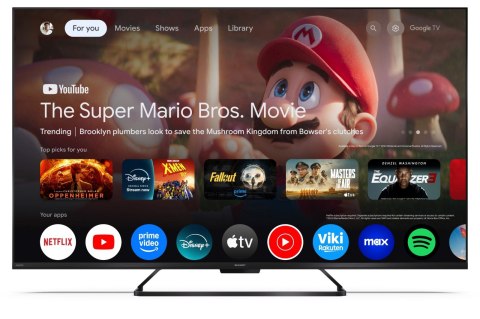 Telewizor SHARP 55HR7265E QLED 55" 4K Ultra HD Google TV Dolby Digital Plus DVB-T2 Czarny