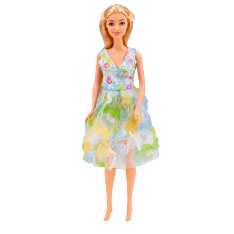 Lalka Bella w Kolorowej Sukience Różowy Samochód Kabriolet Zestaw LEAN Toys