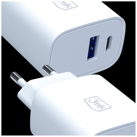 Ładowarka sieciowa 30W USB-A USB-C PD3.0 QC4+ FlowPower biała