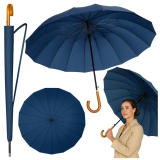 Duży Parasol Automatyczny Pokrowiec Na Ramię 24-Żeberkowy Granatowy 115 cm LEAN