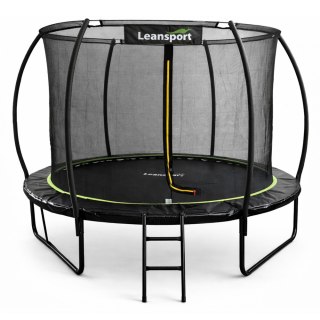 Trampolina Ogrodowa LEAN Z Siatką Wewnętrzną Czarno-Zielona 305CM 10FT LEAN Sport