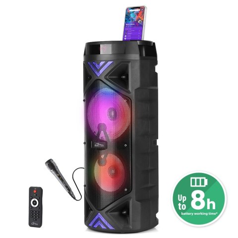 Głośnik FUNBOX KEG PRO MT3182 Karaoke/Bluetooth 5.0+EDR/FM/MP3?MicroSD/USB/Equalizer/AUX/Jack 6.3/Pilot/LED/RMS 50W/PMPO 1400W Media-Tech