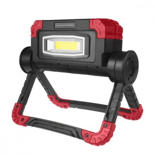Lampa robocza LED COB warsztatowa składana MCE439 300LM 3 tryby świecenia, IP44. 6500K (zimna biała) wymiary: 199,4 x 141 x 58,6 Maclean