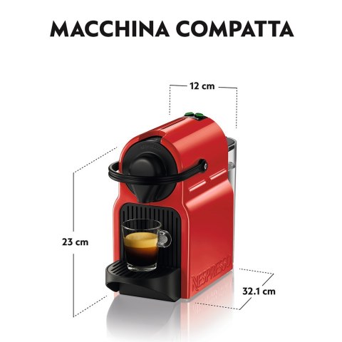 Ekspres kapsułkowy Krups Nespresso Inissia XN1005 (1260W; kolor czerwony)