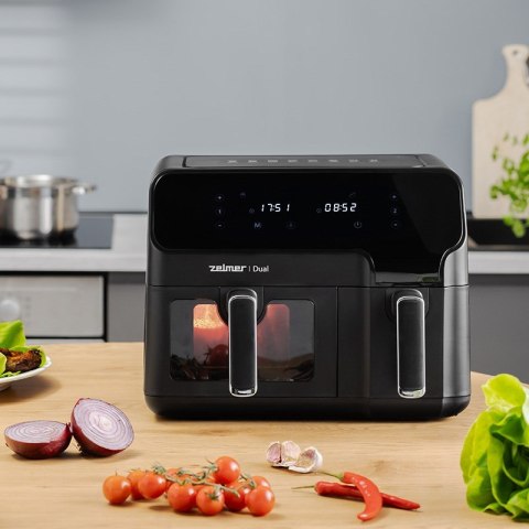 Frytkownica beztłuszczowa Air Fryer ZELMER ZAF900 5,5l Dual z podwójnym koszem (OUTLET)
