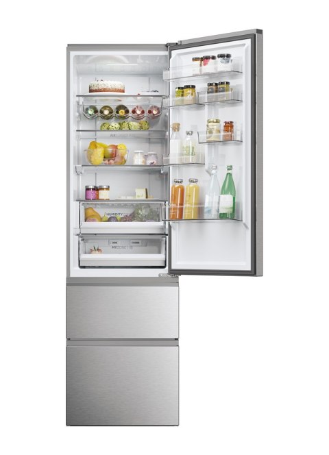 Lodówka Multi Door HAIER HTW5620DNMG Seria 5 Total No Frost 205 cm | FreshZone | MultiFlow | WiFi hOn | inox