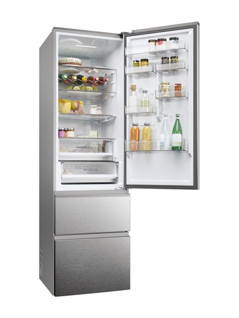 Lodówka Multi Door HAIER HTW5620DNMG Seria 5 Total No Frost 205 cm | FreshZone | MultiFlow | WiFi hOn | inox
