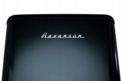 Lodówka Retro Ravanson LKK-250RB 250l | oświetlenie LED | styl vintage | 545 x 585 x 182 mm | czarny