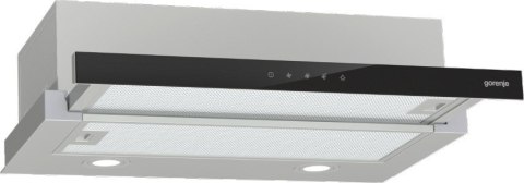 Okap teleskopowy GORENJE TH64E3SGB 60 cm | sterowanie dotykowe | LED | czarne szkło