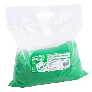 Kolorowy smakowy cukier do waty cukrowej zielony o smaku jabłkowym 5kg GSG24