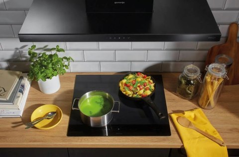Okap kominowy GORENJE WHT9SYB 90 cm | sterowanie dotykowe | LED | czarny
