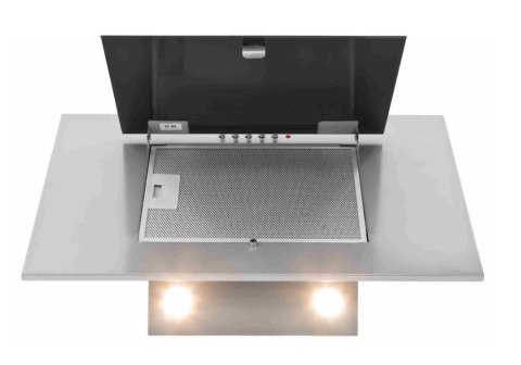 Okap kominowy AKPO WK-4 NERO ECO 60 cm | LED liniowy | szary / czarne szkło