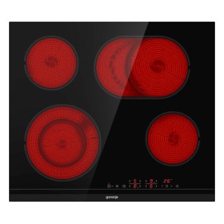 Płyta ceramiczna Gorenje ECT643BCSC 60 cm | 4 pola | wskaźnik ciepła resztkowego | timer | czarny