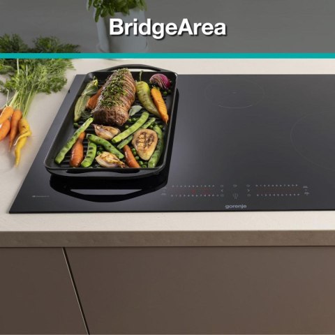 Płyta indukcyjna Gorenje GI6432BCWF 60 cm | BridgeArea | ZoneSlide | programy automatyczne | WiFi ConnectLife | czarny