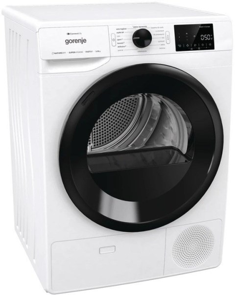 Suszarka GORENJE DPNE83GNLWIFI/PL z pompą ciepła, 8kg, klasa C, 66dB, czujnik wilgotności, WIFI