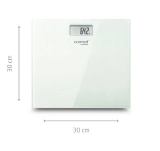 Waga osobowa Ecomed by Medisana PS-72E do 150 kg | Step On | 300 x 300 mm | biały