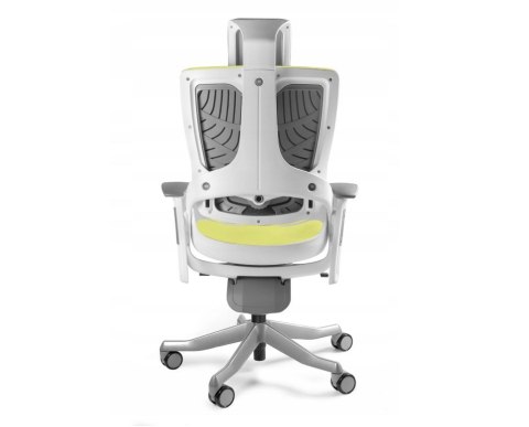 Fotel biurowy Wau 2 BL410 tkanina mustard/biały
