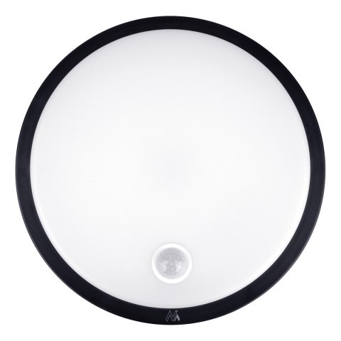 MACLEAN LAMPA LED Z CZUJNIKIEM RUCHU, CZUJNIK PIR, KOLOR CZARNY, 10W, IP65, 1000LM, BARWA NEUTRALNA MCE525 B