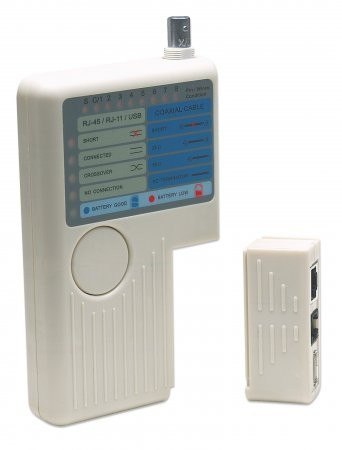 Tester okablowania RJ11 /RJ45/USB/BNC