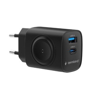 Ładowarka USB-A USB-C 20W PowerDelivery Quick Charge 3.0, czarna Gembird