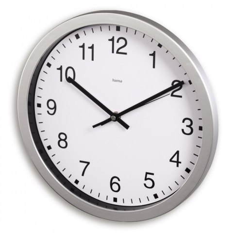 Zegar ścienny 30cm Mallorca Srebrny Hama