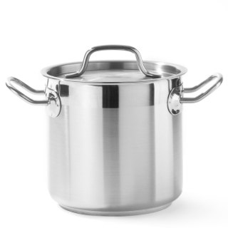 Garnek wysoki Profi Line z pokrywką dno Sandwich 6 l śr. 200 x 190 h - Hendi 832202 Hendi