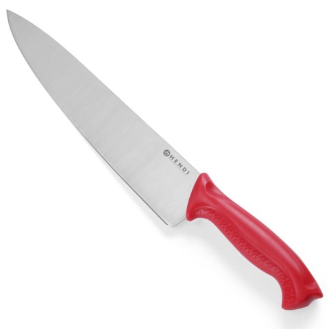 Nóż kucharski HACCP do surowego mięsa 320mm - czerwony - HENDI 842621 Hendi