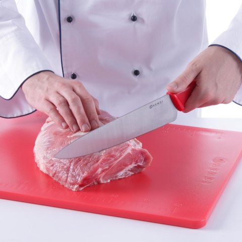 Nóż kucharski HACCP do surowego mięsa 320mm - czerwony - HENDI 842621 Hendi
