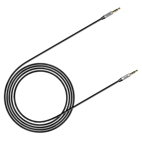 Kabel przewód audio stereo Yiven M30 AUX 3.5mm Mini Jack 1.5m - srebrno-czarny BASEUS