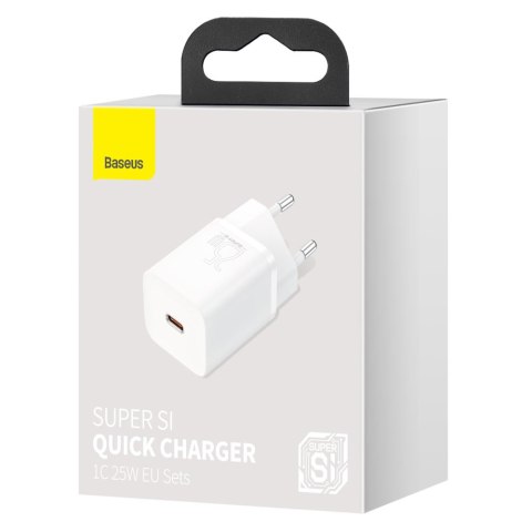 Super szybka ładowarka USB-C 25W Power Delivery Quick Charge - biały BASEUS