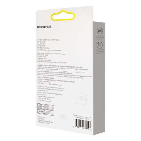 Adapter czytnik kart SD/TF USB Lite Series szary BASEUS