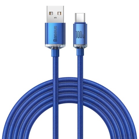 Kabel przewód USB - USB-C do szybkiego ładowania i transferu danych 2m niebieski BASEUS