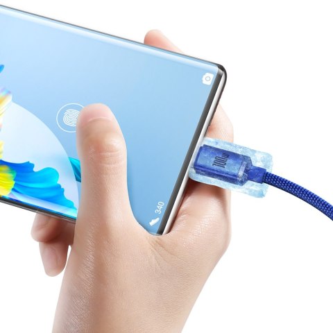 Kabel przewód USB - USB-C do szybkiego ładowania i transferu danych 2m niebieski BASEUS