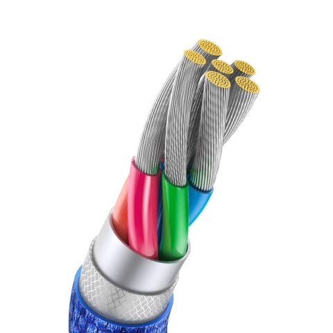 Kabel przewód USB - USB-C do szybkiego ładowania i transferu danych 2m niebieski BASEUS