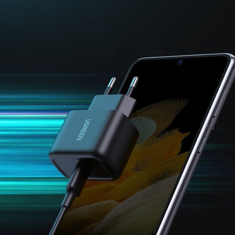 Ładowarka sieciowa do telefonu USB-C 25W PD + kabel USB-C 2m czarny UGREEN