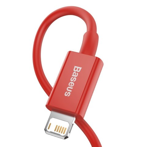 Superior kabel przewód do Iphone USB - Lightning 2.4A 1m czerwony BASEUS