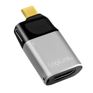 Adapter USB Type-C, do HDMI-A + USB-C, 4K LogiLink