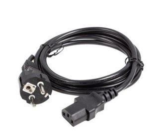 Kabel zasilający CCE 7/7 - IEC 320 C13 2M VDE prosty czarny Lanberg