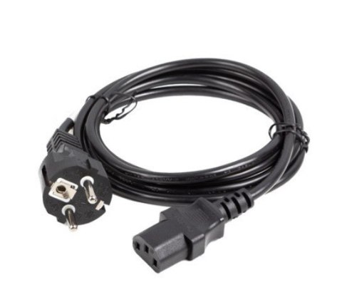 Kabel zasilający CCE 7/7 - IEC 320 C13 2M VDE prosty czarny Lanberg