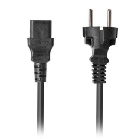 Kabel zasilający CCE 7/7 - IEC 320 C13 2M VDE prosty czarny Lanberg