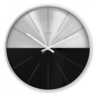 Zegar ścienny Sicily 30 cm Srebrno-czarny Hama