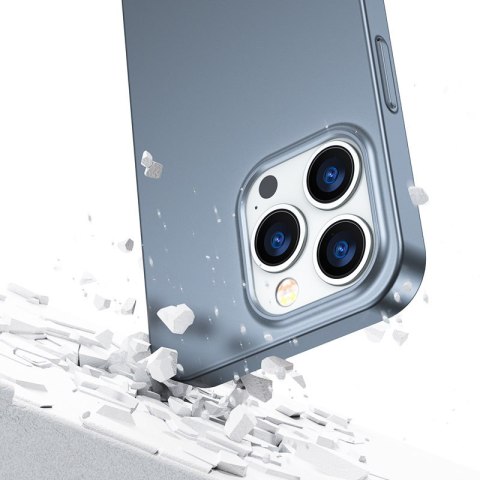 Etui pokrowiec do iPhone 13 Pro obudowa na tył i przód + szkło hartowane szary