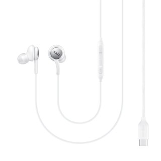 Przewodowe słuchawki dokanałowe AKG złącze USB-C biały SAMSUNG