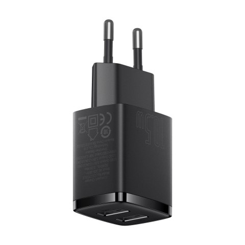 Ładowarka sieciowa Compact 2x USB 10.5W czarny BASEUS