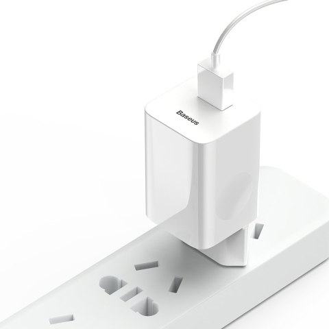Ładowarka sieciowa zasilacz do kabla USB Quick Charge 3.0 biały BASEUS