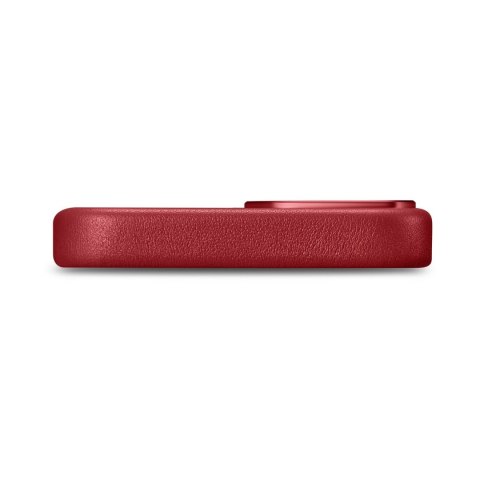 Pokrowiec etui z naturalnej skóry do iPhone 14 Plus MagSafe Case Leather czerwony ICARER